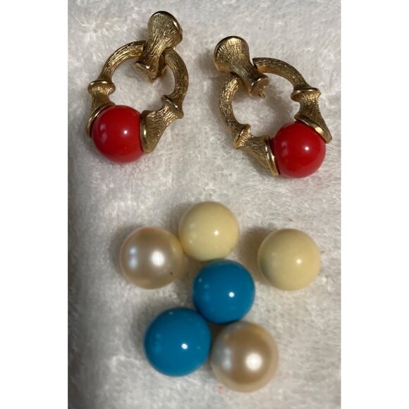 Sarah Coventry vintage interchangeable clip earrings - Picture 3 of 4